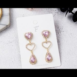 ●NEW fashion Pink heart earrings